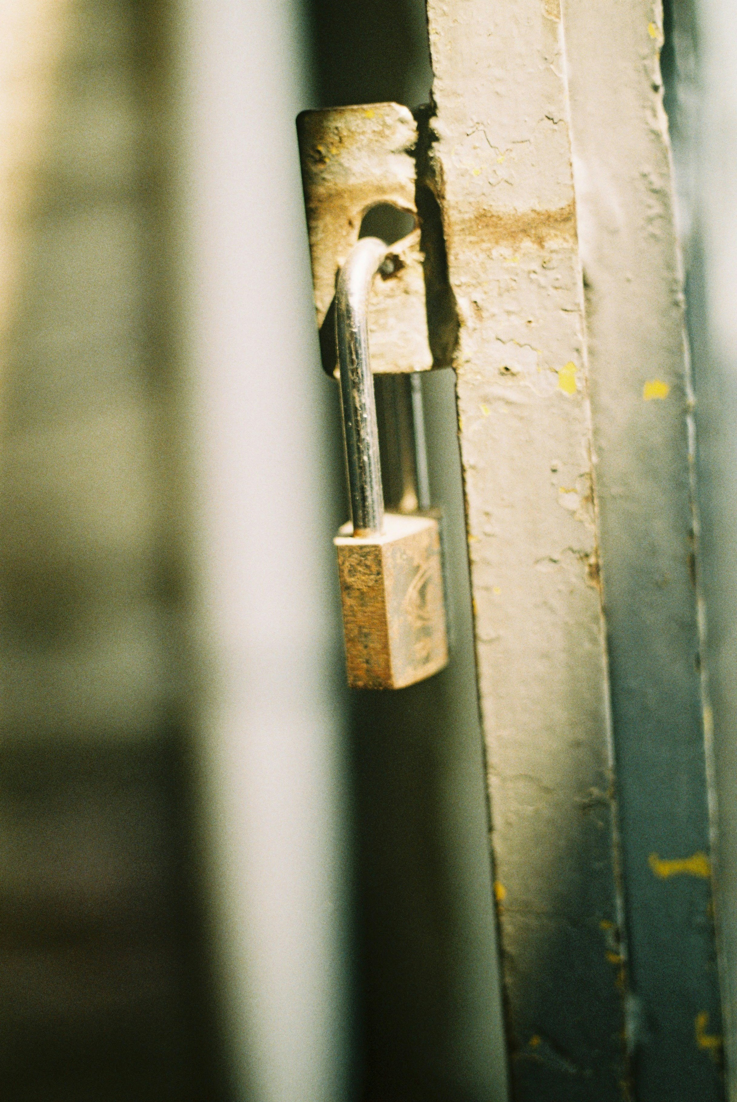 a lock on the side of a door